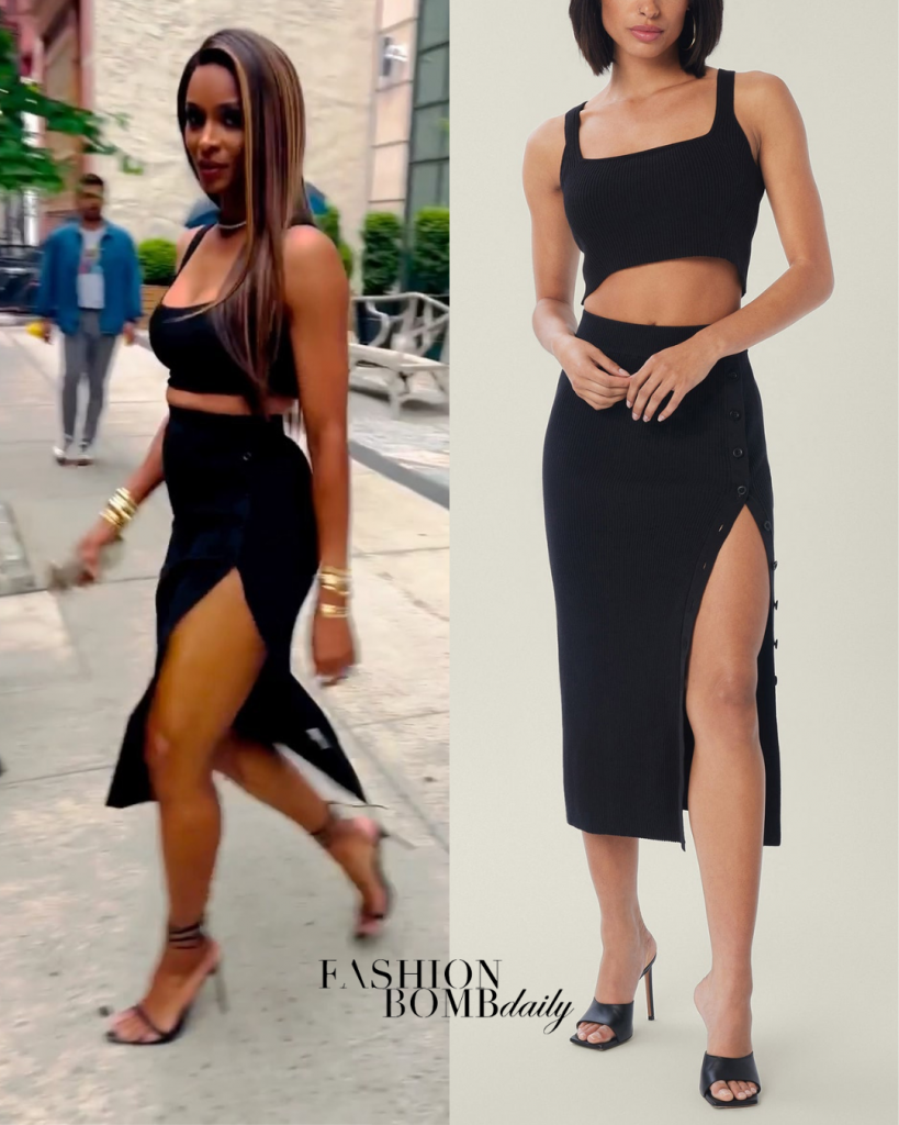 Ciara Stepped Out Looking Sleek in a Black Two Piece by Her Brand ‘Lita’