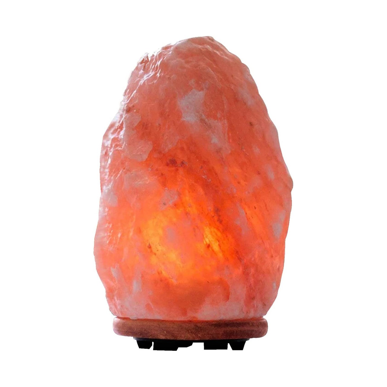 Himalayan Glow Pink Salt Lamp on white background