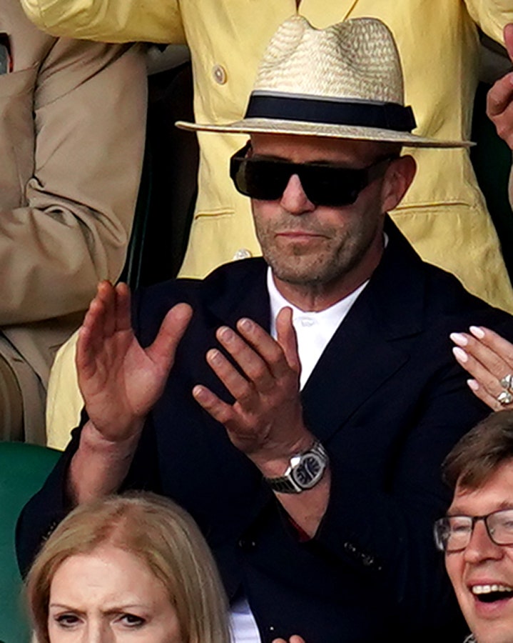 Jason Statham on day fourteen of the 2022 Wimbledon Championships