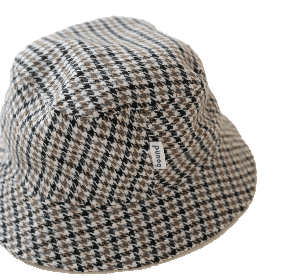 Bound houndstooth hat