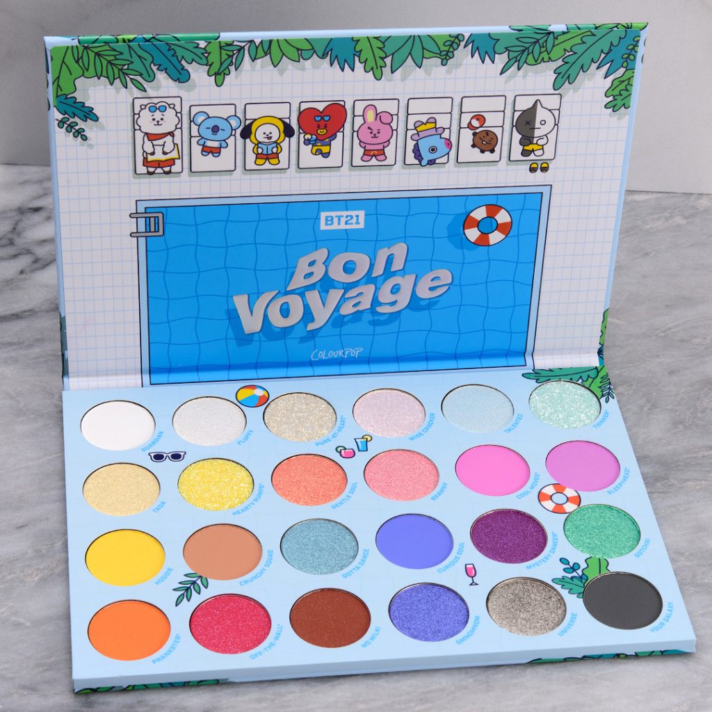 ColourPop x BT21 Bon Voyage Eyeshadow Palette Review & Swatches