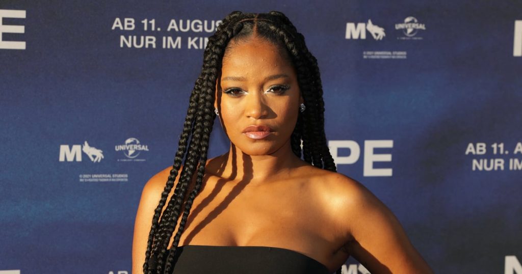 Keke Palmer’s Dress Takes the Thigh Slit to a New, Embellished Extreme