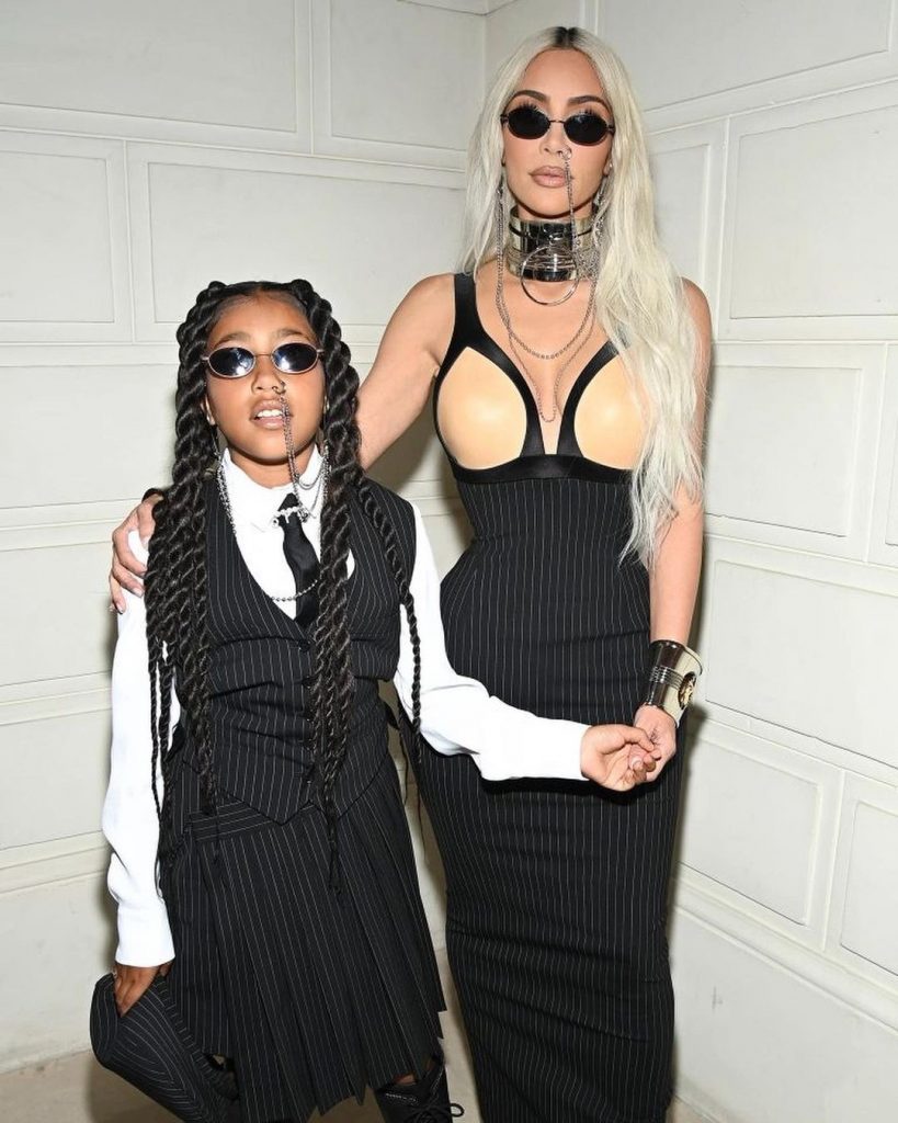 Kim Kardashian and North West Attended the PFW Jean Paul Gaultier by Olivier Rousteing Show in High Fashion Mommy Daughter Looks!