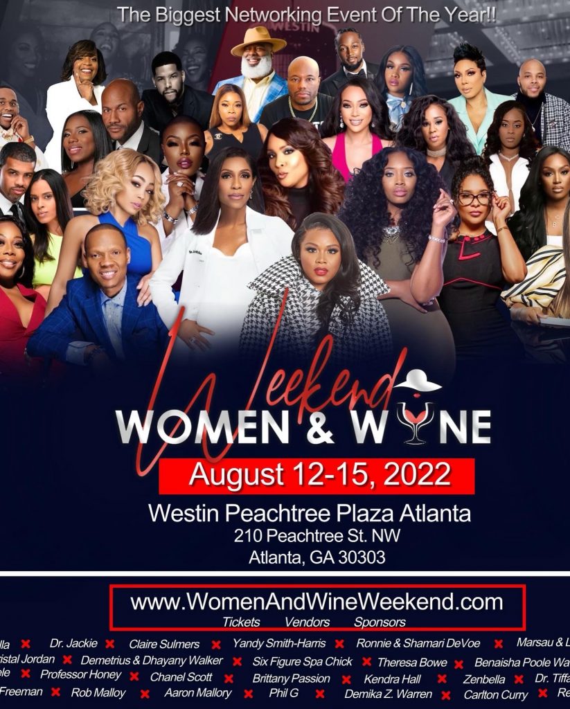 RSVP Today! Atlanta’s Women and Wine Weekend August 12-15th!