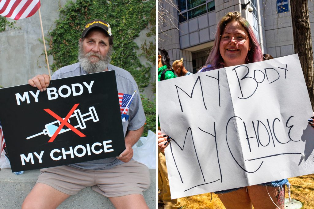 ‘My Body, My Choice’: How Vaccine Foes Co-Opted the Abortion Rallying Cry