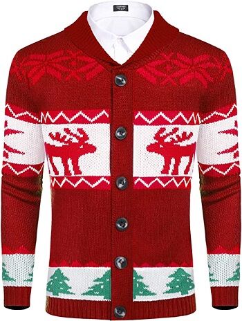 COOFANDY Christmas Cardigan