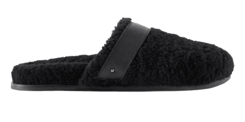 Mr. P Shearling Lined Suede Slippers