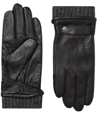 Dents Henley Leather and Wool-Blend Tech Gloves