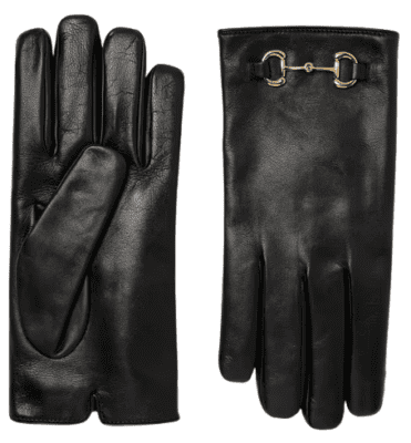 Horsebit Cashmere-Lined Leather Gloves