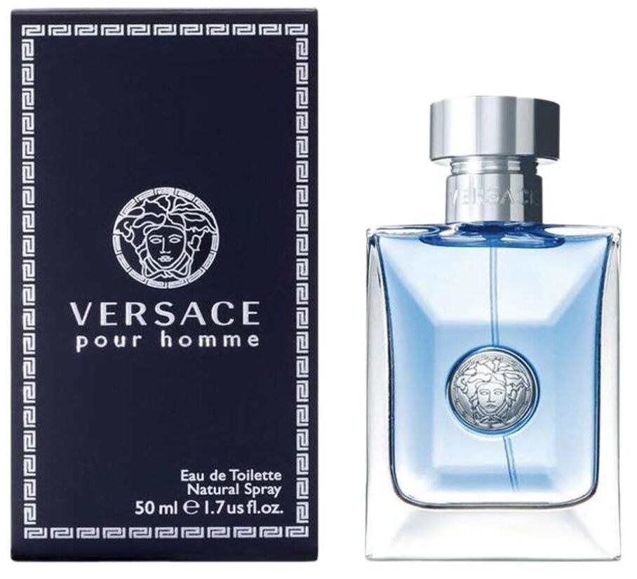 Bottle and box of Versace Pour Homme Cologne