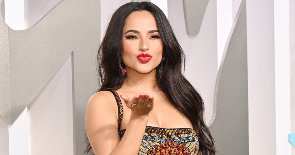 Becky G Wears a Tarot Card Dress With Thigh-High Cutouts at the MTV VMAs