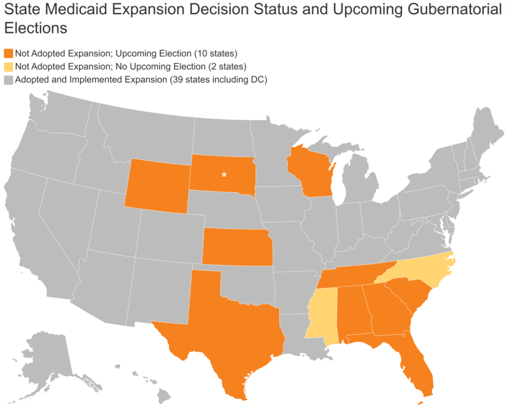 Fate of Medicaid Expansion and Filling the Coverage Gap May Once Again Depend on the Outcome of State Elections