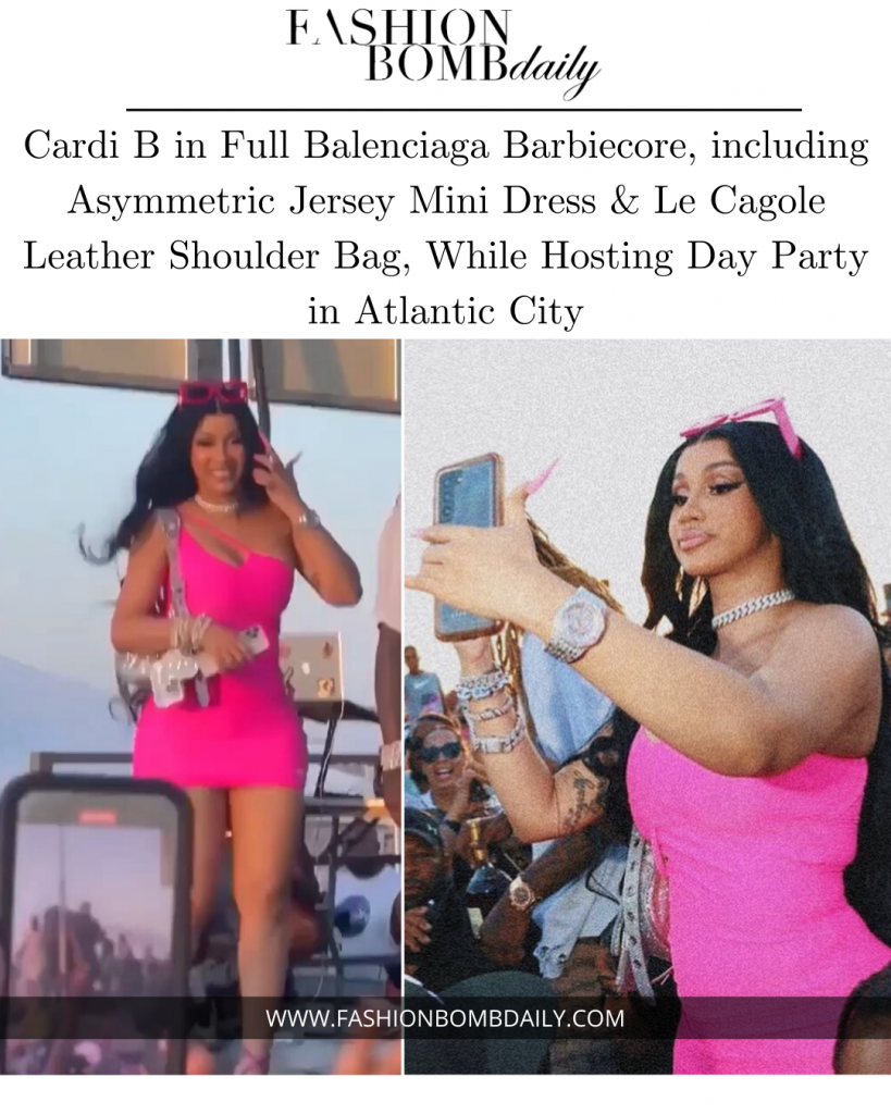 Get the Look: Cardi B in Full Balenciaga Barbiecore While Hosting Day Party in Atlantic City