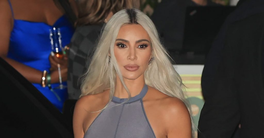 Kim Kardashian Wears a Backless, Silver Catsuit to Kendall Jenner’s Party