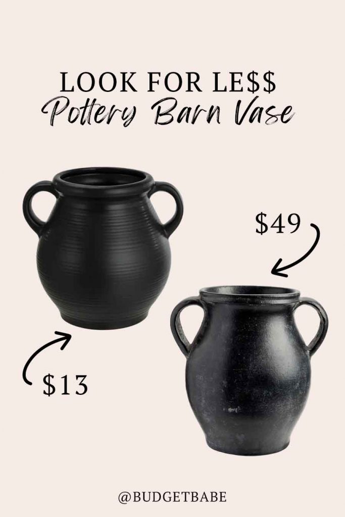 Look for Less: Pottery Barn Black Urn Vase