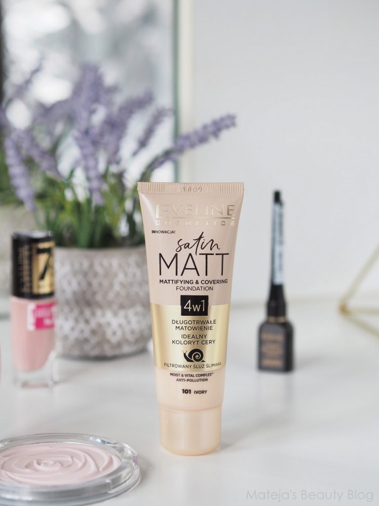 Mateja’s Beauty Blog: Eveline Cosmetics Satin Matt Mattifying & Covering Foundation 4-in-1