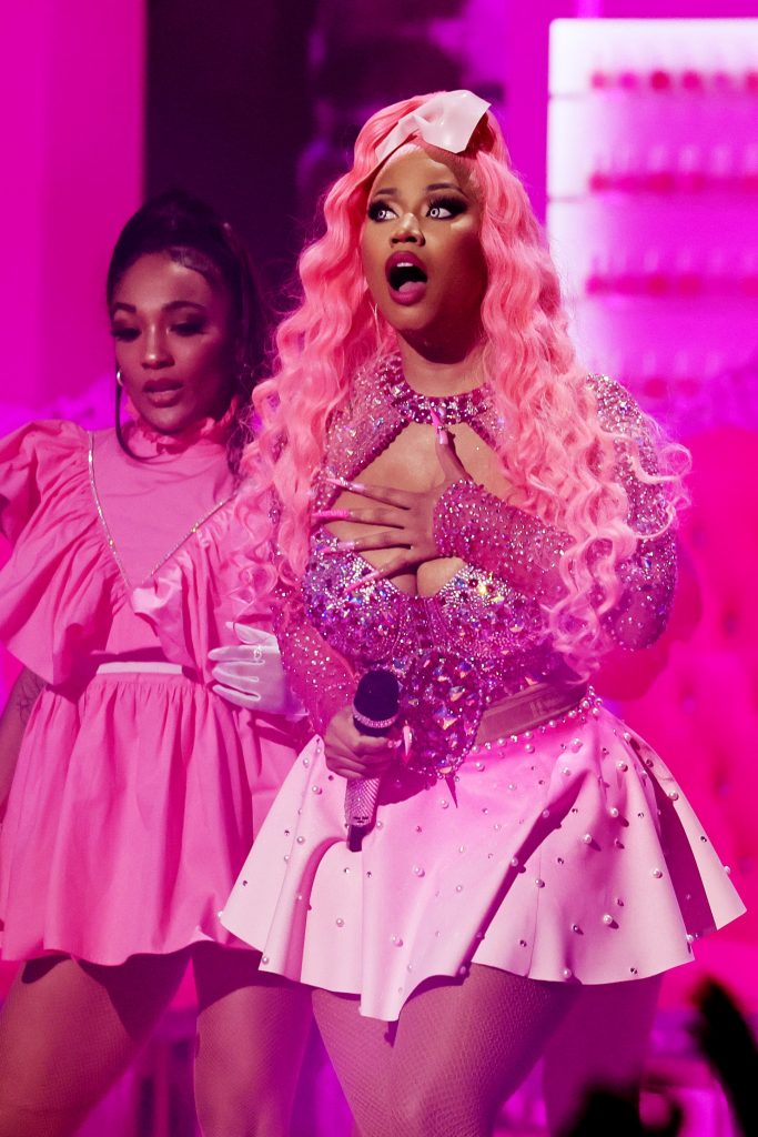Nicki Minaj Relived “Pink Friday” in a Massive Bubblegum Wig at the VMAs