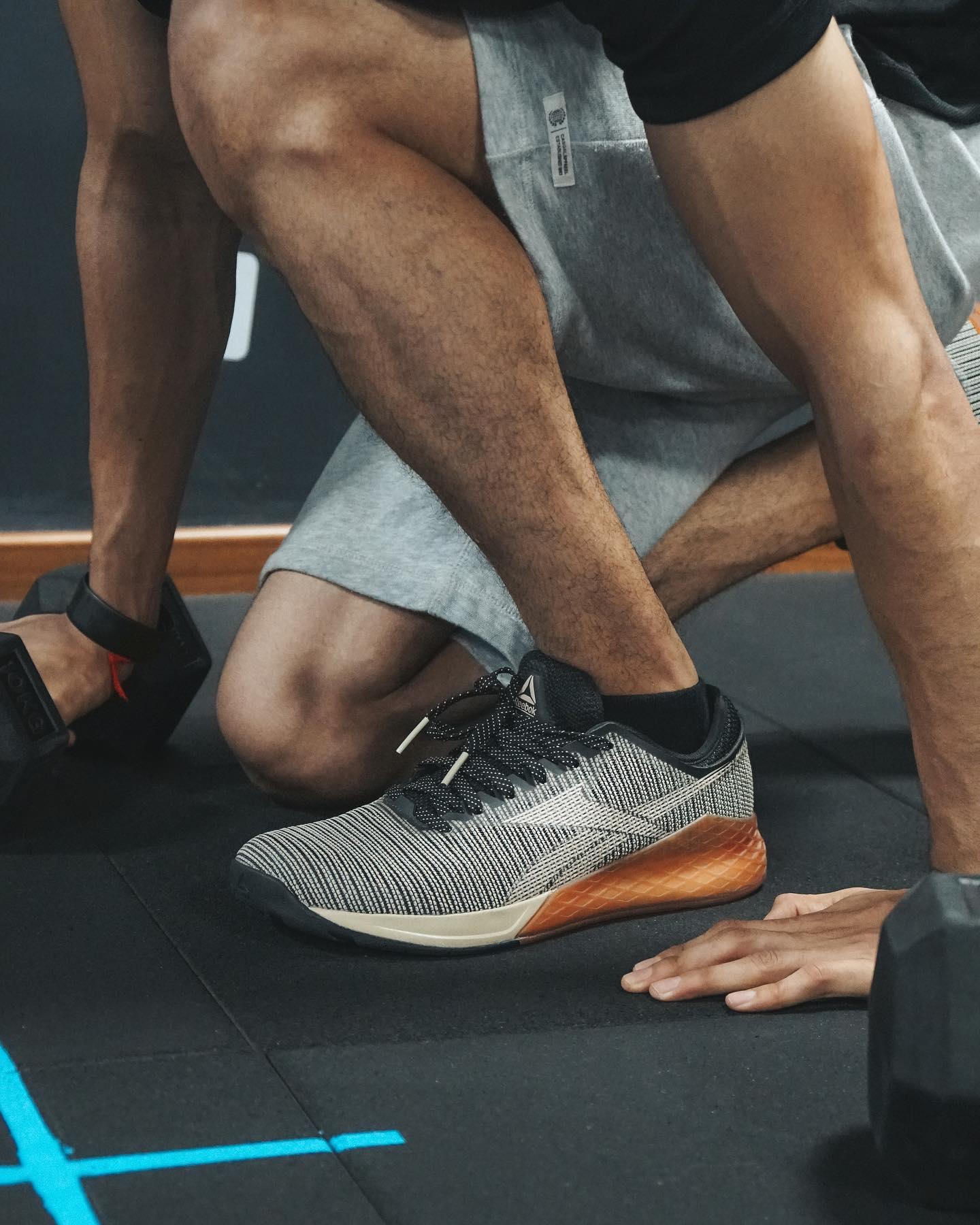 Man working out wearing training shoes