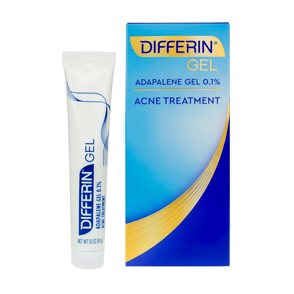 Differin Adapalene Gel on white background