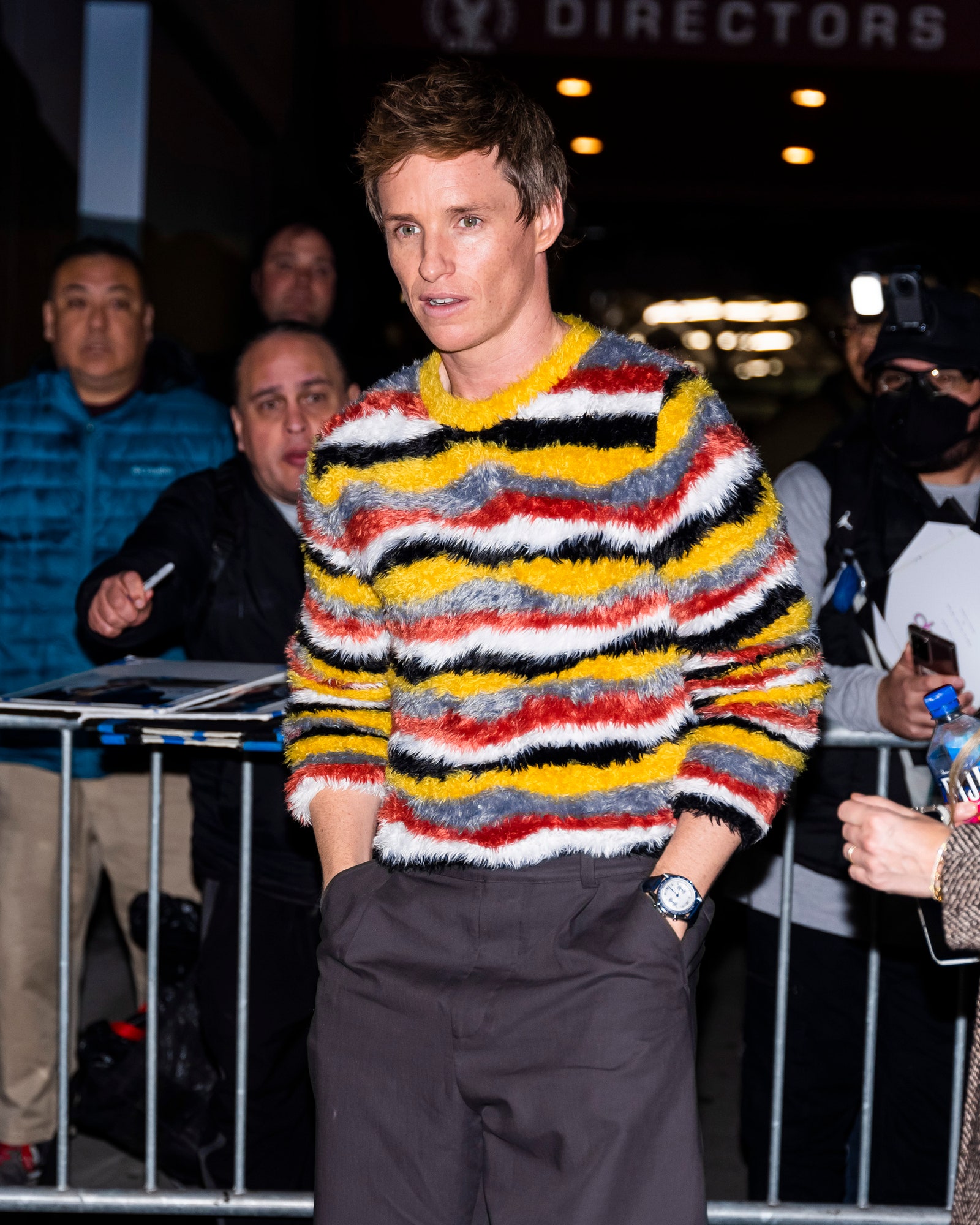 Eddie Redmayne is seen in Midtown