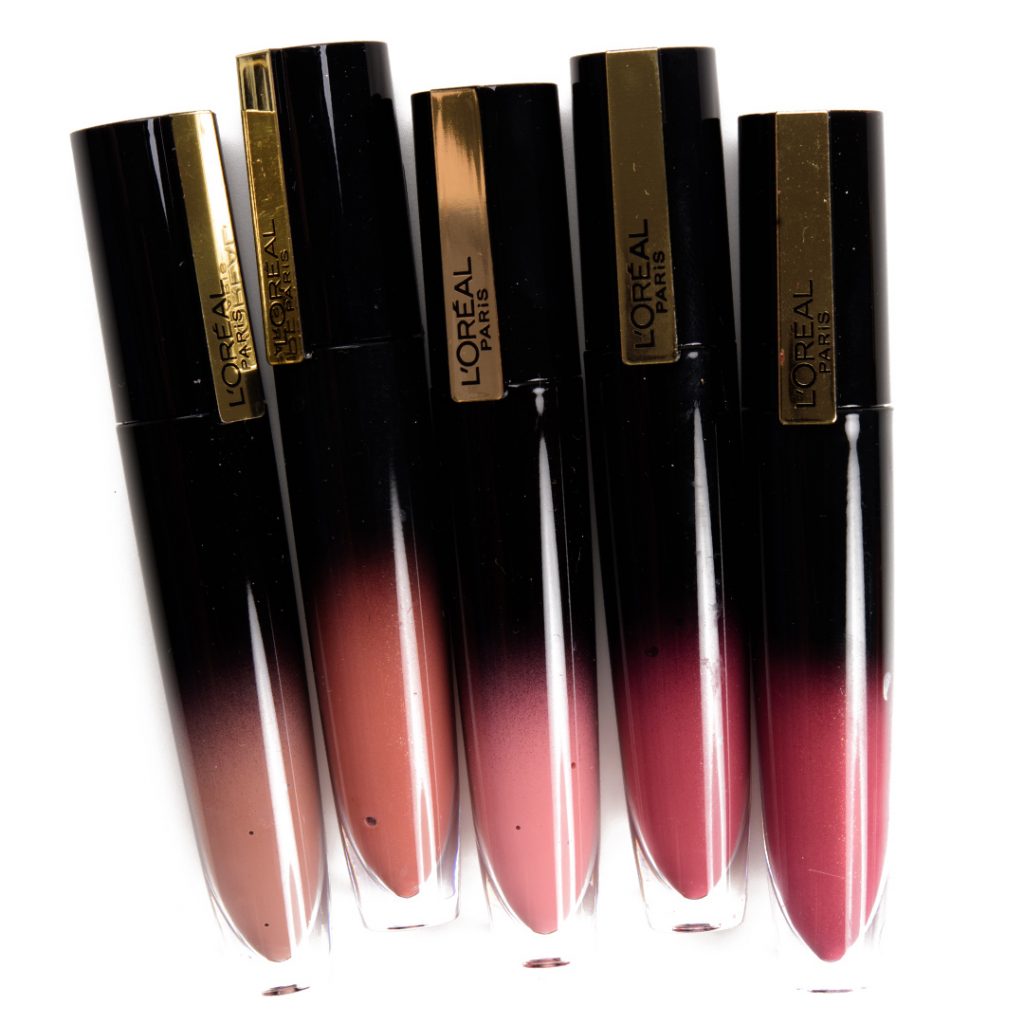 L’Oreal Brilliant Signature Shiny Lip Stain Swatches