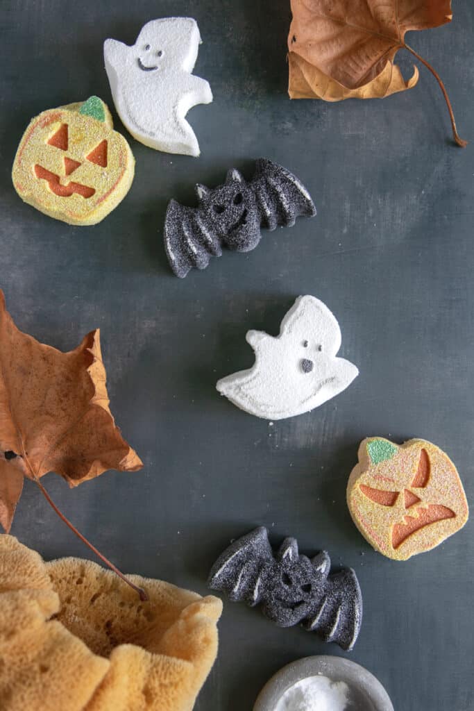 Make DIY Halloween Bath Bombs Extra Spooky with Mica Paints