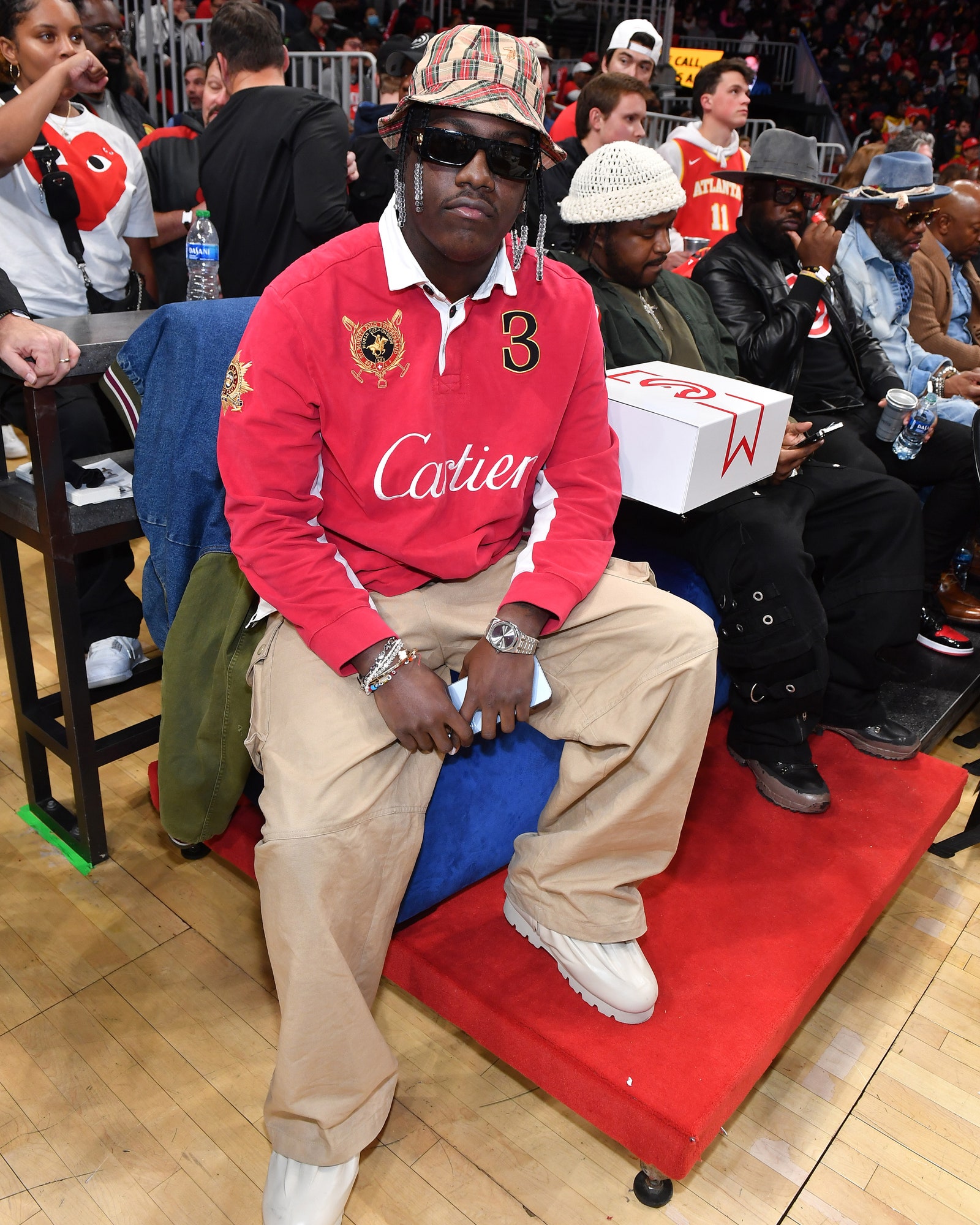 Rapper Lil Yachty attends the season home opener game between the Houston Rockets and the Atlanta Hawks