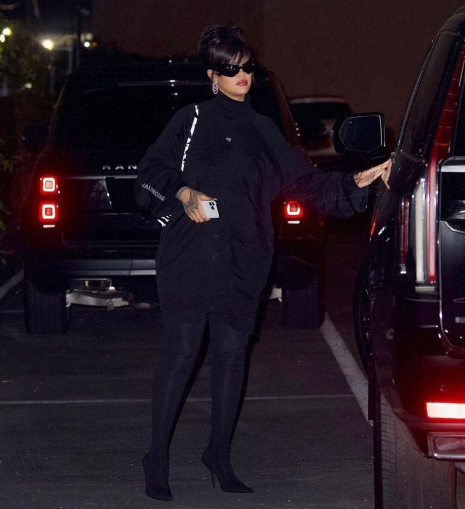 Rihanna Is Bringing the Heat to the Studio In  Balenciaga Pantaleggings, Wire Cat Sunglasses and More!